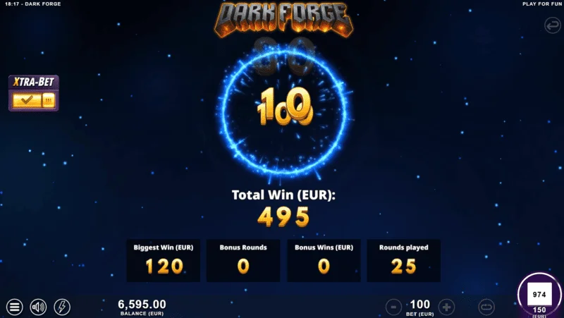 Dark Forge - koyu renk paletli Super Free Spins bonus modu