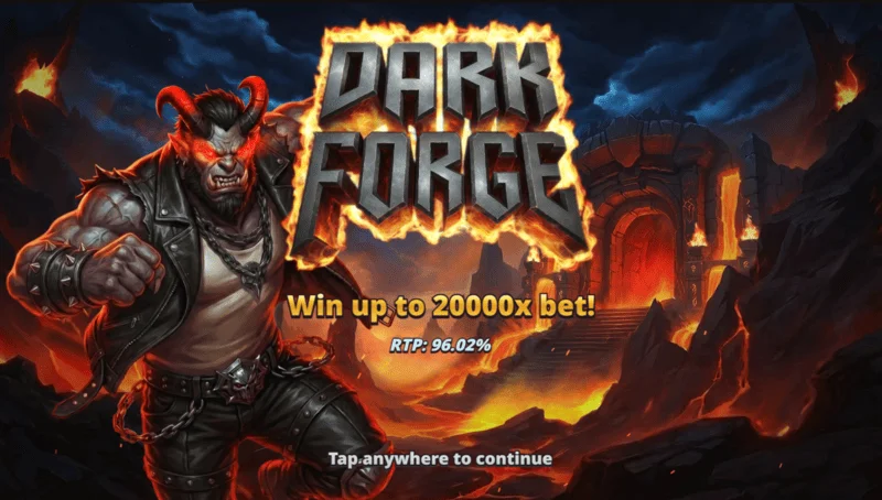 Dark Forge - cehennemsi bir demirhane temalı başlangıç menüsü